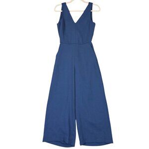 Wilfred Jumpsuit Womens 0 Blue Tie Back Cutout Wide Leg Sleeveless VBH-8963-38